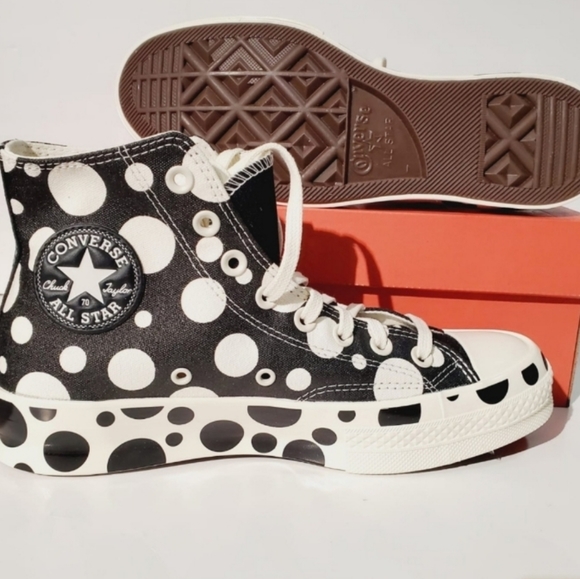 🔥Exclusive 🔥Converse Chuck 70 Polka Dot Mashup Hi Shoes Size 8.5 Women - Picture 10 of 16